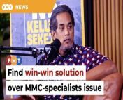 The former health minister says current masters programmes fall short in meeting healthcare demand.&#60;br/&#62;&#60;br/&#62;Read More:&#60;br/&#62;https://www.freemalaysiatoday.com/category/nation/2024/04/22/find-win-win-solution-over-mmc-specialists-issue-says-kj/&#60;br/&#62;&#60;br/&#62;Free Malaysia Today is an independent, bi-lingual news portal with a focus on Malaysian current affairs.&#60;br/&#62;&#60;br/&#62;Subscribe to our channel - http://bit.ly/2Qo08ry&#60;br/&#62;------------------------------------------------------------------------------------------------------------------------------------------------------&#60;br/&#62;Check us out at https://www.freemalaysiatoday.com&#60;br/&#62;Follow FMT on Facebook: https://bit.ly/49JJoo5&#60;br/&#62;Follow FMT on Dailymotion: https://bit.ly/2WGITHM&#60;br/&#62;Follow FMT on X: https://bit.ly/48zARSW &#60;br/&#62;Follow FMT on Instagram: https://bit.ly/48Cq76h&#60;br/&#62;Follow FMT on TikTok : https://bit.ly/3uKuQFp&#60;br/&#62;Follow FMT Berita on TikTok: https://bit.ly/48vpnQG &#60;br/&#62;Follow FMT Telegram - https://bit.ly/42VyzMX&#60;br/&#62;Follow FMT LinkedIn - https://bit.ly/42YytEb&#60;br/&#62;Follow FMT Lifestyle on Instagram: https://bit.ly/42WrsUj&#60;br/&#62;Follow FMT on WhatsApp: https://bit.ly/49GMbxW &#60;br/&#62;------------------------------------------------------------------------------------------------------------------------------------------------------&#60;br/&#62;Download FMT News App:&#60;br/&#62;Google Play – http://bit.ly/2YSuV46&#60;br/&#62;App Store – https://apple.co/2HNH7gZ&#60;br/&#62;Huawei AppGallery - https://bit.ly/2D2OpNP&#60;br/&#62;&#60;br/&#62;#FMTNews #KhairyJamaluddin #NCD #MMC #NSR