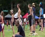 Small hippy festival with lots of music and dancing