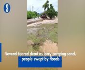 A lorry carrying sand and tens of people has been swept by floods at the Muatine River at SultanHamud, Kilome Sub County, towards the Ngoto area in Makueni County. https://rb.gy/9pyl6e