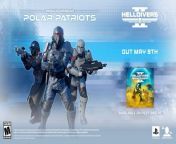 Check out the latest Helldivers 2 Warbond trailer. Helldivers 2 is a third-person action co-op shooter developed by Arrowhead Games. Players can soon access the new Polar Patriots Warbond coming fitted with new armor sets, capes, Primary Weapons like the AR-61 Tenderizer and SMG-72 Pummeler, and more for Helldivers to fight the good fight. The Polar Patriots Warbond is launching on May 9 for Helldivers 2