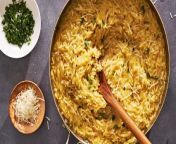 This orzo is slowly cooked in chicken broth, and the starch is gradually released, creating creamy saucy goodness in this bright orzo al limone recipe.
