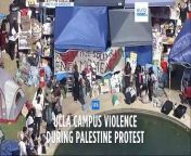 Riot police took to the UCLA campus ordering a large gathering of pro-Palestinian demonstrators within a fortified encampment to withdraw or face arrest.