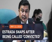 The Senate hearing on the supposed PDEA leaks heat up as Senator Estrada took offense over the remark of dismissed PDEA agent Jonathan Morales that the senator is a convicted criminal.&#60;br/&#62;&#60;br/&#62;Full story: https://www.rappler.com/newsbreak/inside-track/video-jinggoy-estrada-snaps-at-dismissed-pdea-agent-morales-may-2024/